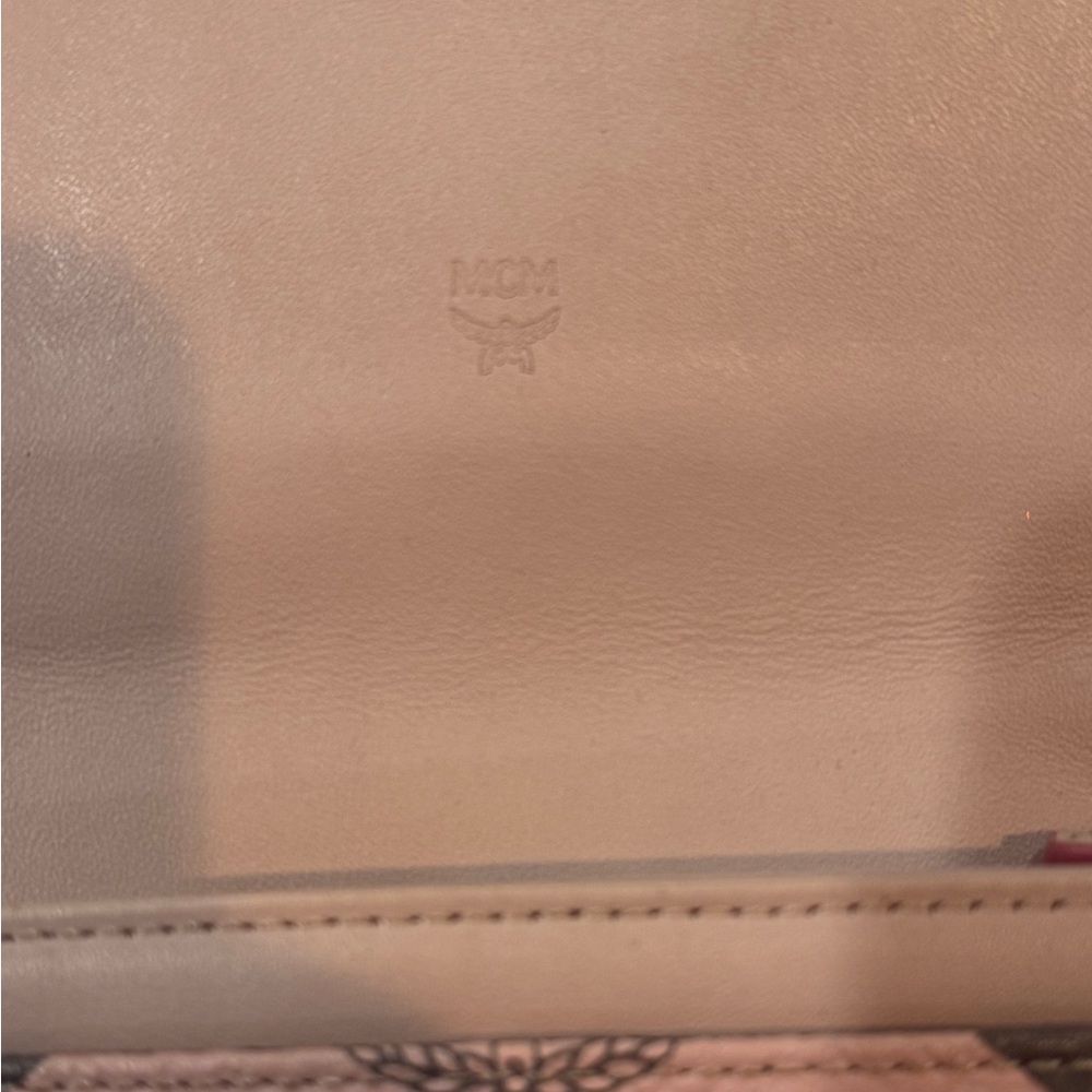 **SOLD**MCM PINK FLAP WALLET WITH CROSSBODY CHAIN - Picture 10 of 10